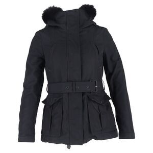 Burberry Brit Cloverdale Parka Jacket with Removable Vest in Black Polyester